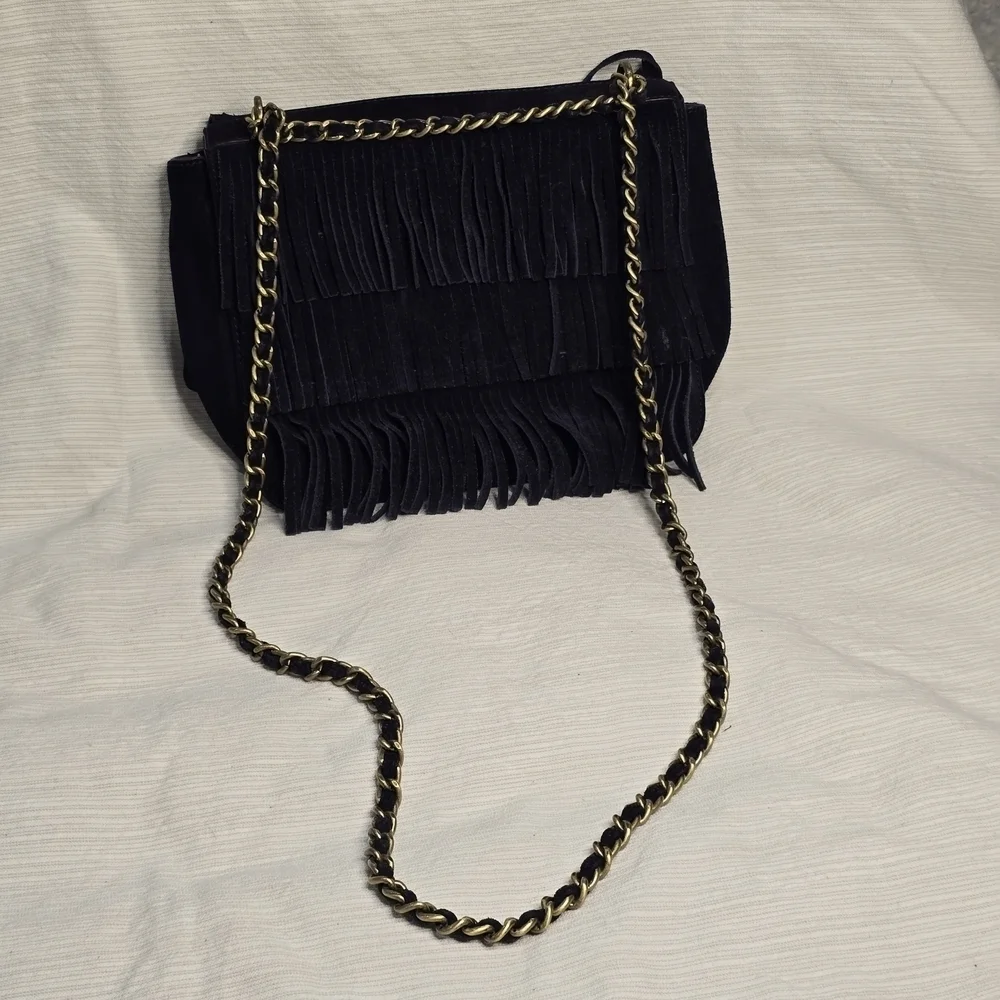Tory Burch Fringe Farrah Suede Purse